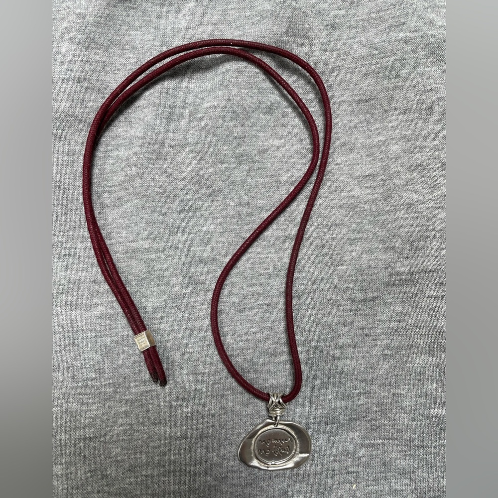 Adjustable length necklace with a “zen” message (never been worn)